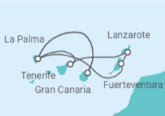 Itinerario del Crucero Islas Canarias - MSC Cruceros