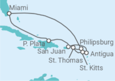 Itinerario del Crucero Saint Maarten, Islas Vírgenes - Eeuu, Antigua Y Barbuda, Puerto Rico - MSC Cruceros