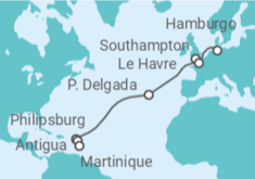 Itinerario del Crucero Reino Unido, Francia, Portugal, Saint Maarten, Antigua Y Barbuda - MSC Cruceros