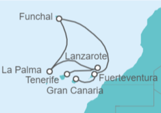 Itinerario del Crucero Islas Canarias - MSC Cruceros