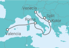 Itinerario del Crucero Croacia, Montenegro, Italia TI - MSC Cruceros