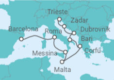 Itinerario del Crucero Croacia, Italia, Grecia, Malta - MSC Cruceros