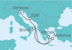 Itinerario del Crucero Grecia, Croacia - MSC Cruceros