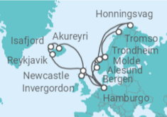 Itinerario del Crucero Noruega, Alemania, Reino Unido, Islandia - MSC Cruceros