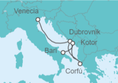 Itinerario del Crucero Croacia, Grecia, Montenegro - MSC Cruceros