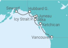 Itinerario del Crucero Alaska - Celebrity Cruises