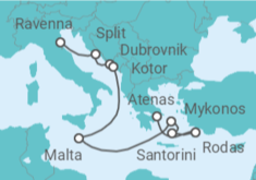 Itinerario del Crucero Croacia, Montenegro, Malta, Grecia - Celebrity Cruises