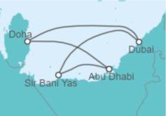 Itinerario del Crucero Qatar, Emiratos Arabes - MSC Cruceros