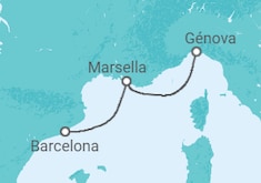 Itinerario del Crucero Francia - MSC Cruceros