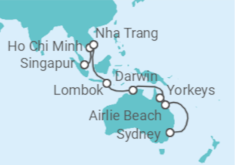 Itinerario del Crucero Vietnam, Australia - Princess Cruises