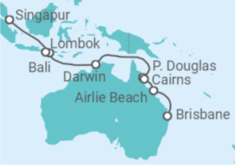 Itinerario del Crucero Indonesia, Australia - Princess Cruises