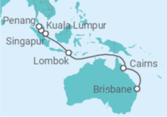 Itinerario del Crucero Australia, Malasia - Princess Cruises