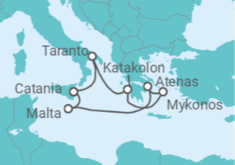 Itinerario del Crucero Grecia, Malta, Italia - Costa Cruceros