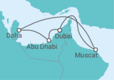 Itinerario del Crucero Emiratos Arabes, Qatar, Omán TI - Costa Cruceros