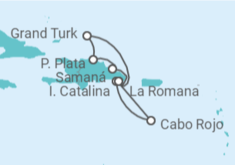 Itinerario del Crucero Bahamas, República Dominicana TI - Costa Cruceros