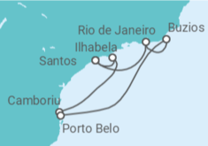 Itinerario del Crucero Brasil TI - Costa Cruceros