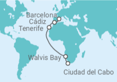 Itinerario del Crucero España, Namibia TI - Costa Cruceros