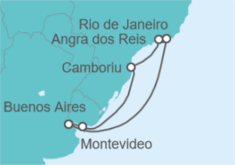 Itinerario del Crucero Argentina, Brasil TI - Costa Cruceros