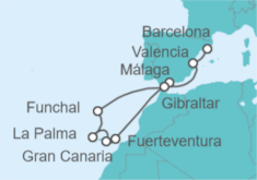 Itinerario del Crucero Islas Canarias - Costa Cruceros