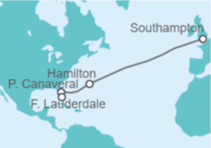 Itinerario del Crucero Bermudas, USA - Cunard