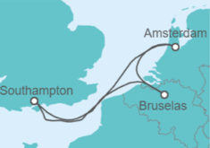 Itinerario del Crucero Bélgica, Holanda - Cunard