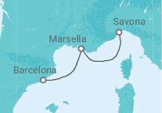 Itinerario del Crucero Francia - Costa Cruceros