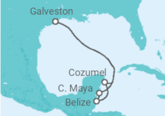 Itinerario del Crucero Belice, México - Carnival