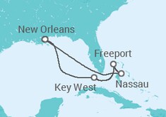 Itinerario del Crucero USA, Bahamas - Carnival