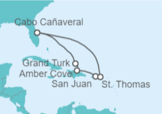 Itinerario del Crucero Bahamas, Puerto Rico, Islas Vírgenes - Eeuu - Carnival