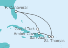 Itinerario del Crucero Islas Vírgenes - Eeuu, Puerto Rico, Bahamas - Carnival