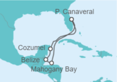 Itinerario del Crucero Belice, México - Carnival