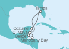 Itinerario del Crucero México, Belice - Carnival