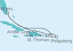 Itinerario del Crucero Puerto Rico, Saint Maarten, Islas Vírgenes - Eeuu - Carnival