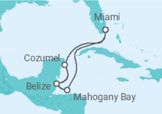 Itinerario del Crucero Belice, México - Carnival