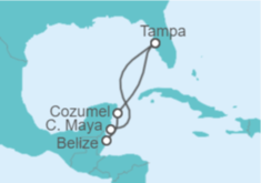 Itinerario del Crucero México, Belice - Carnival