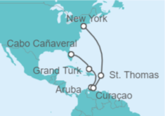 Itinerario del Crucero Bahamas, Aruba, Curaçao, Islas Vírgenes - Eeuu - Carnival