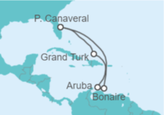 Itinerario del Crucero Bonaire, San Eustaquio y Saba, Aruba, Bahamas - Carnival