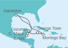 Itinerario del Crucero Belice, México, Islas Caimán, Jamaica - Carnival