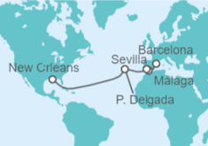 Itinerario del Crucero España, Portugal - Carnival