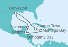 Itinerario del Crucero Islas Caimán, Jamaica, Belice, México - Carnival