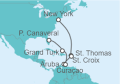 Itinerario del Crucero Islas Vírgenes - Eeuu, Aruba, Curaçao, Bahamas - Carnival