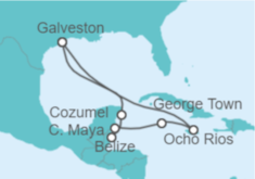 Itinerario del Crucero Jamaica, Islas Caimán, Belice, México - Carnival