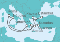 Itinerario del Crucero Turquía, Grecia, Italia - Carnival