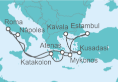 Itinerario del Crucero Turquía, Grecia, Italia - Carnival