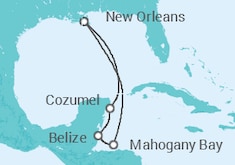 Itinerario del Crucero México, Belice - Carnival