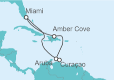 Itinerario del Crucero Aruba, Curaçao - Carnival