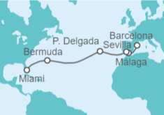 Itinerario del Crucero España, Portugal, Bermudas - Carnival