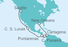 Itinerario del Crucero México, Costa Rica, Panamá, Colombia - Carnival