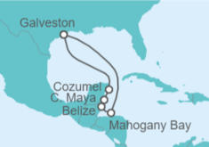 Itinerario del Crucero Belice, México - Carnival