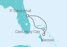 Itinerario del Crucero Bahamas - Disney Cruise Line